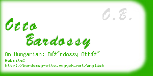 otto bardossy business card